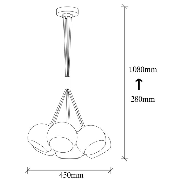 Opviq Sivani - MR-628 Lámpara de araña blanca y dorada